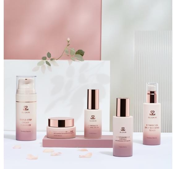 Премиальный набор для ухода за кожей лица BLISKIN Timeless Beauty Skin Care 5 Set 100 мл + 90 мл + 50 мл + 50 мл + 30 мл
